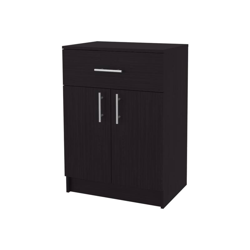 Cope kitchen Pantry in melamine with 2 doors and 1 drawer, Wengue - Wenge