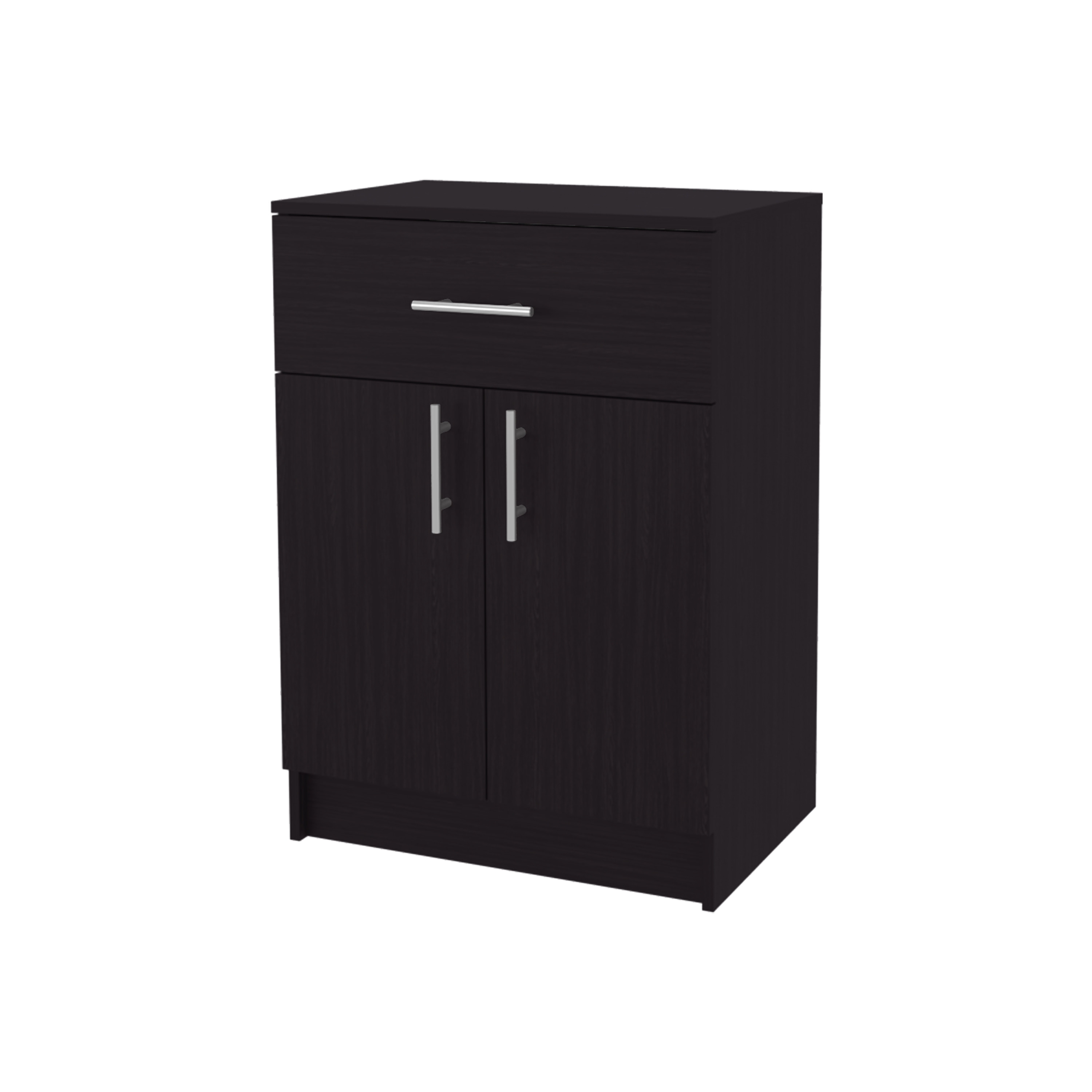 Kitchen Pantry In Melamine With 2 Doors And 1 Drawer, Wengue