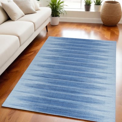 Lehup Power Loomed Distressed Modern Non Skid Stain Resistant Low Pile Area Rug By HomeRoots - 84' X '60' X '0.2