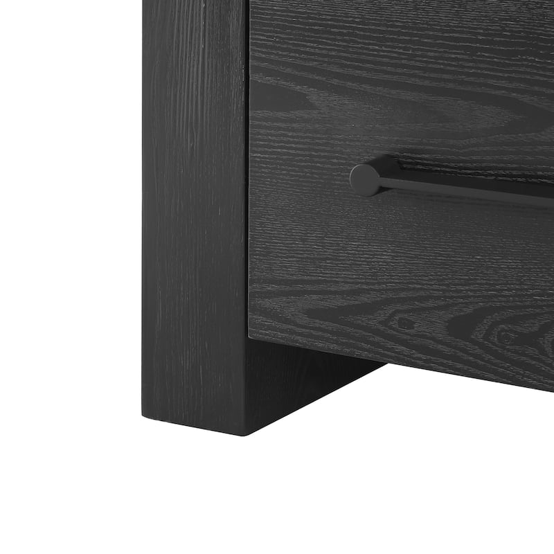 Christopher Knight Home - Nova Contemporary Natural Ash Veneer 4-Drawer Dresser with Sleek Black Handles