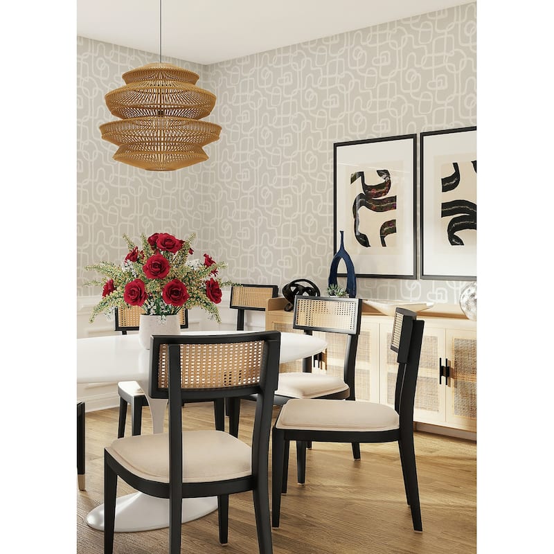 NuWallpaper Cream Niko Peel & Stick Wallpaper - 216in x 20.5in x 0.025in