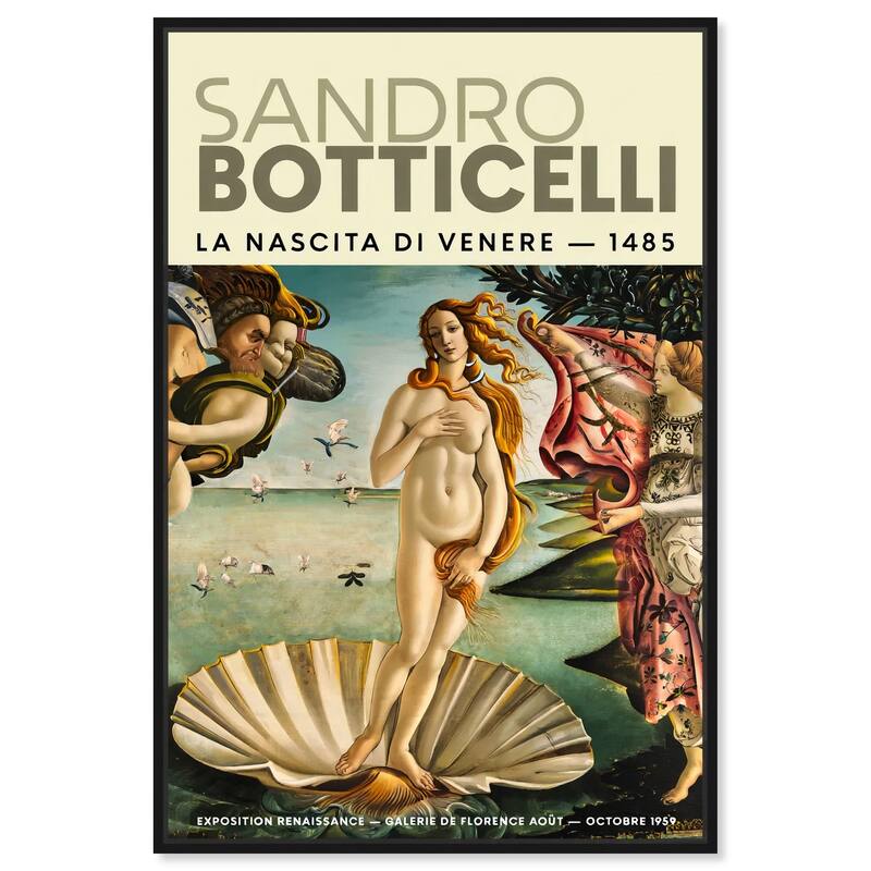 Renaissance Birth of Beauty Canvas by Art Remedy - 30" x 45" - Black