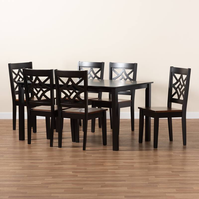 Nicolette Modern and Contemporary Transitional 7-PC Dining Set