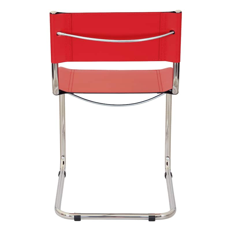 Breuer Chair Company Mart Stam Cantilever Side Chair w/ Chrome Frame (Various Bonded Leather Colors)