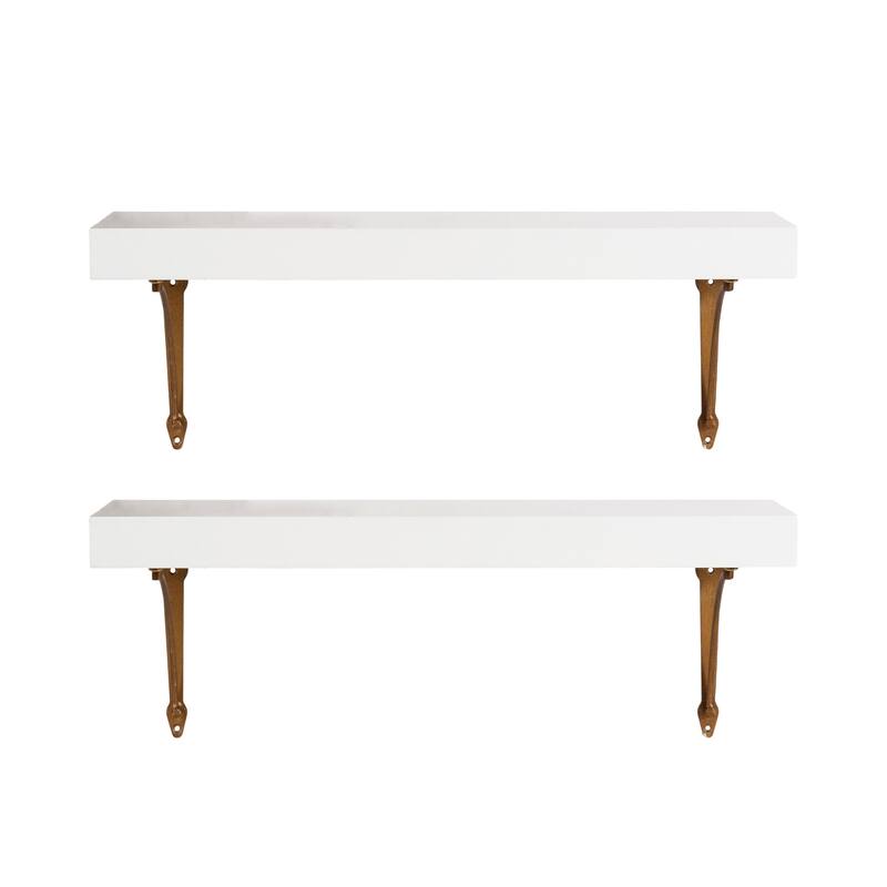 Kate and Laurel Hatley Floating Shelf Set