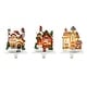 preview thumbnail 13 of 14, Glitzhome 6"H Christmas Lighted Resin House Stocking Holders Mantel Ornament (Set of 3)