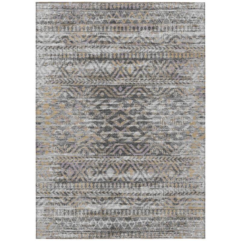 HomeRoots Moroccan Transitional Rectangle Outdoor Rug - 3' x 5'