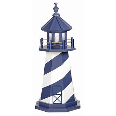 Cape Hatteras Patriot Blue and White Hybrid Poly and Wood Lighthouse