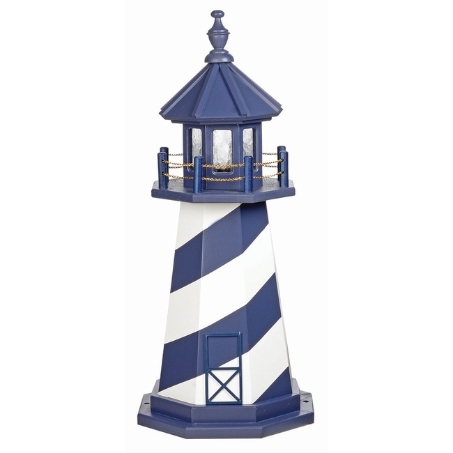 Cape Hatteras Patriot Blue and White Hybrid Poly and Wood Lighthouse
