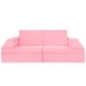 preview thumbnail 2 of 28, 10-Piece Modular Convertible Kids Play Couch Sofa Set with Removable Velvet Covers