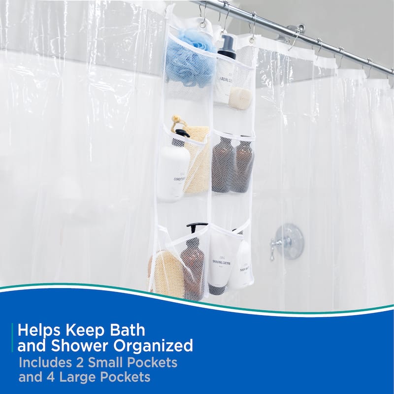 Kenney 6-Pocket Hanging Mesh Shower Organization Caddy