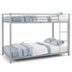 preview thumbnail 10 of 18, Gymax Twin Over Twin Low Metal Bunk Bed with Ladder Guardrails for