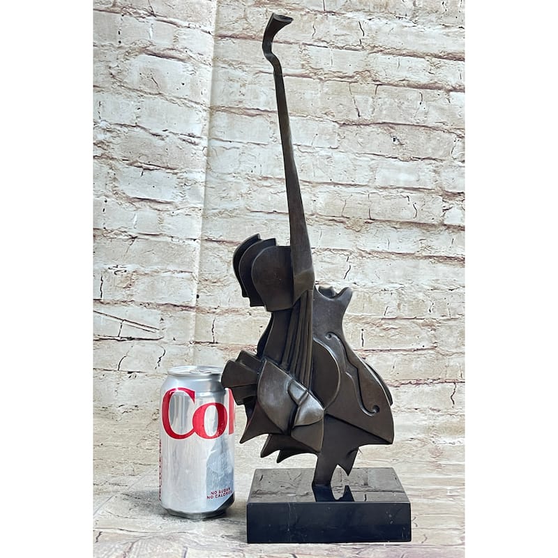 Salvador Dali Abstract Surrealism Modern Art Guitar Bronze Sculpture Statue