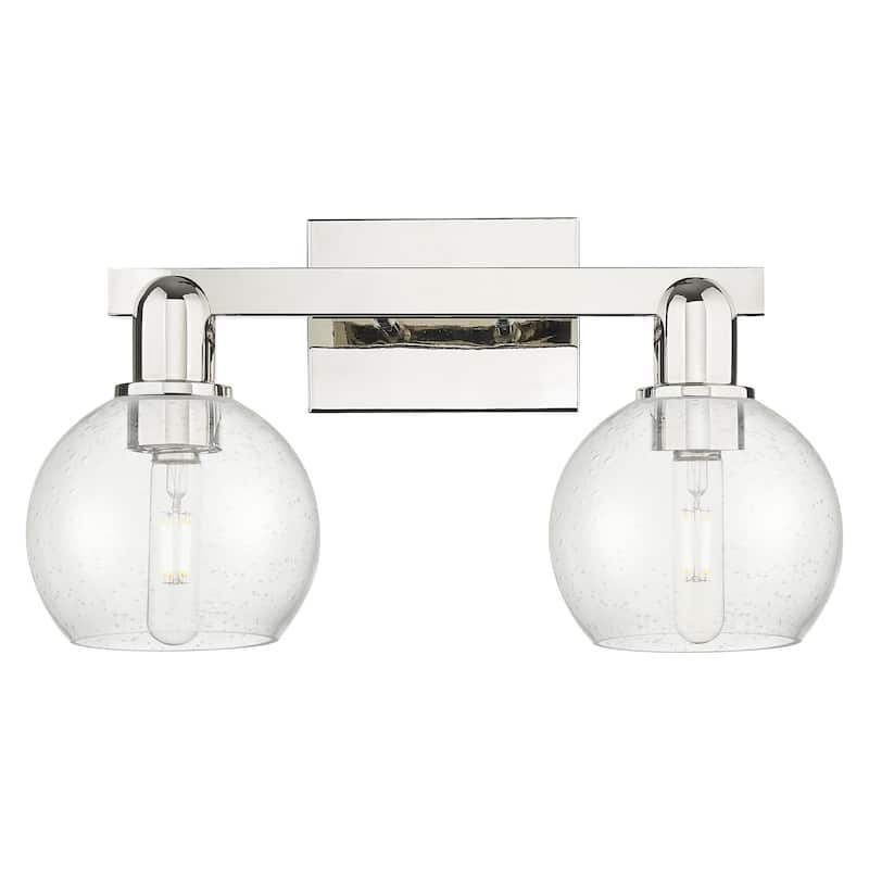 Innovations Lighting 716-2W-10-17 Athens Vanity Athens 2 Light 17" - Polished Nickel / Seedy