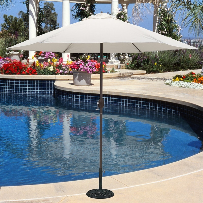 9 ft tropishade commercial patio umbrella Bronze Aluminum with Rust Polyester Cover (Base not included) : Patio Umbrellas : Patio, Lawn & Garden A sleek crank tilt adjusts with just a twist on this 9 Tropishade 9 ft. Aluminum Bronze