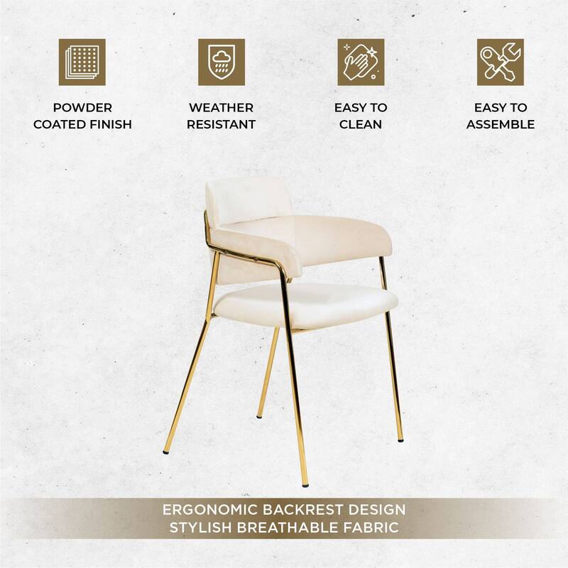 LeisureMod Axis Set of 4 Mid-Century Modern Dining Chair, Elegant Accent Side Chair for Home Office & Kitchen