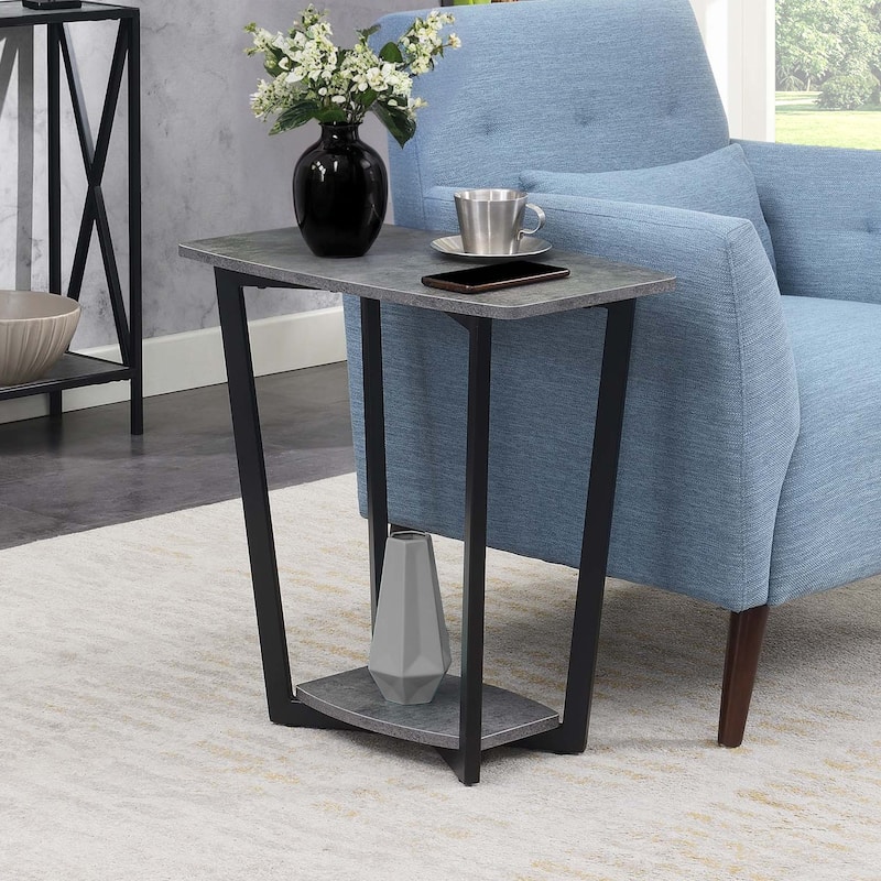 Convenience Concepts Graystone Chairside End Table with Shelf