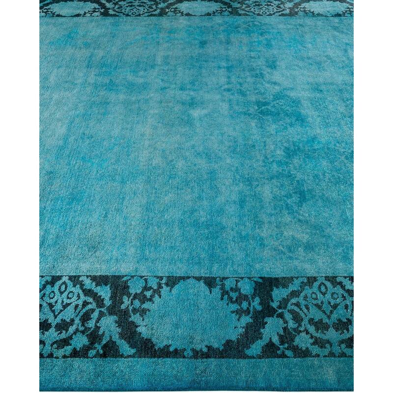 Vibrance, One-of-a-Kind Hand-Knotted Area Rug - Blue, 8' 5" x 9' 8" - 8' 5" x 9' 8"