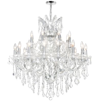 Maria Theresa 25 Light Up Chandelier With Chrome Finish