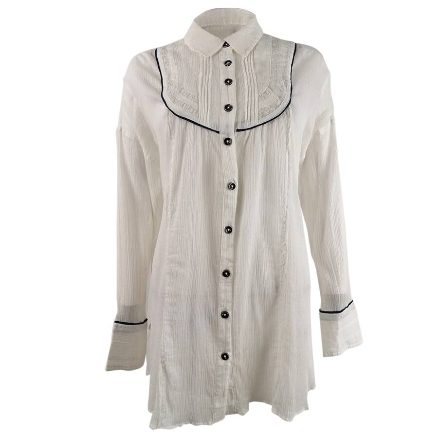 Free People Women's Amore Amore Top (XS, Ivory)