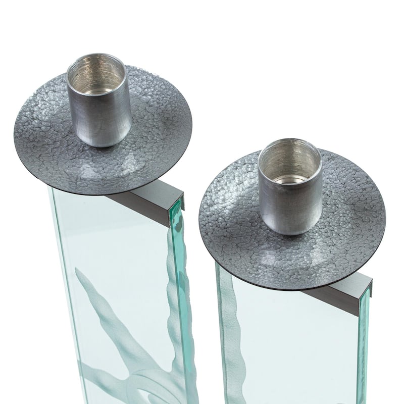 Novica Handmade Mirror Suns Glass Candleholders (Pair)