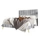 preview thumbnail 11 of 18, CraftPorch Modern Velvet Tufted Upholstered Gold Accent Platform Bed
