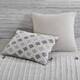 Madison Park Signature Essence Gray Cotton Clip Jacquard Comforter Set