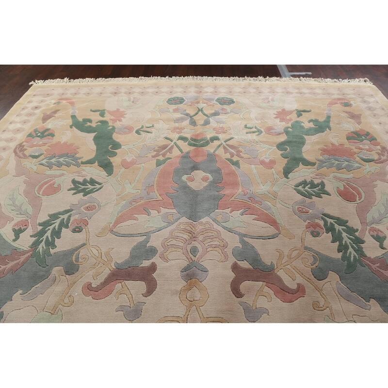 Victorian Style Nepalese Oriental Area Rug Handknotted Wool Carpet