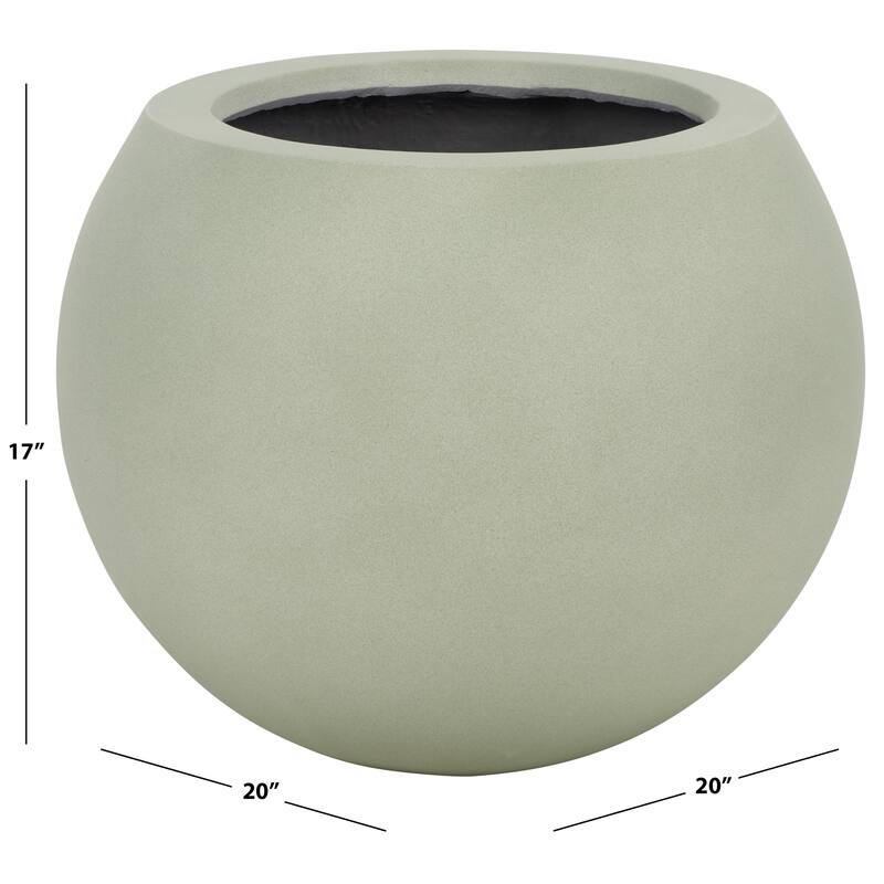 SAFAVIEH Outdoor Joslyn Black Planter - 16"W x 16"D x 13"H