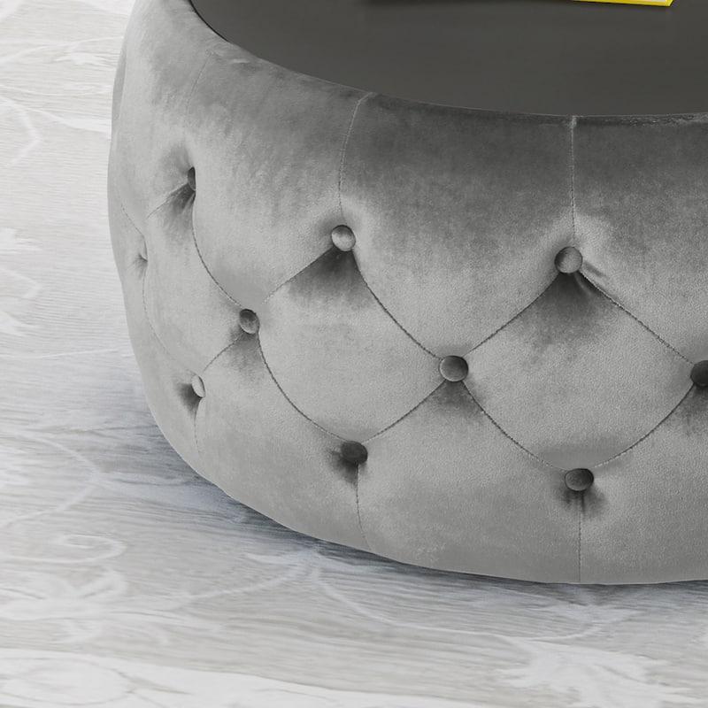Tufted Upholstery Ottoman Bench