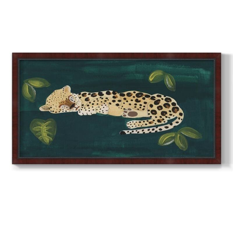 Lethargic Leopard II Premium Framed Canvas- Ready to Hang