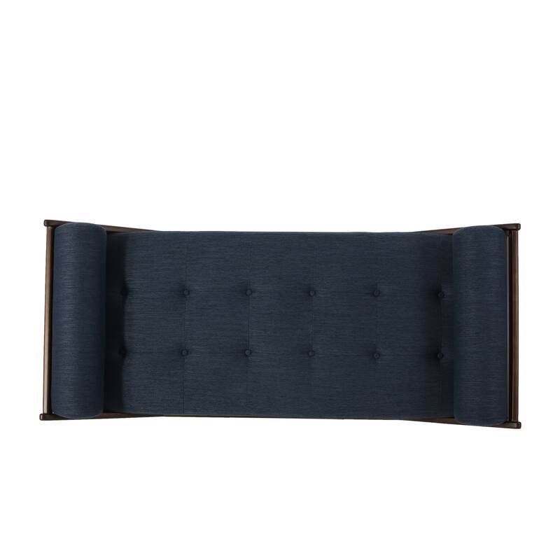 Navy Blue 65" Button Tufted Chaise Lounge