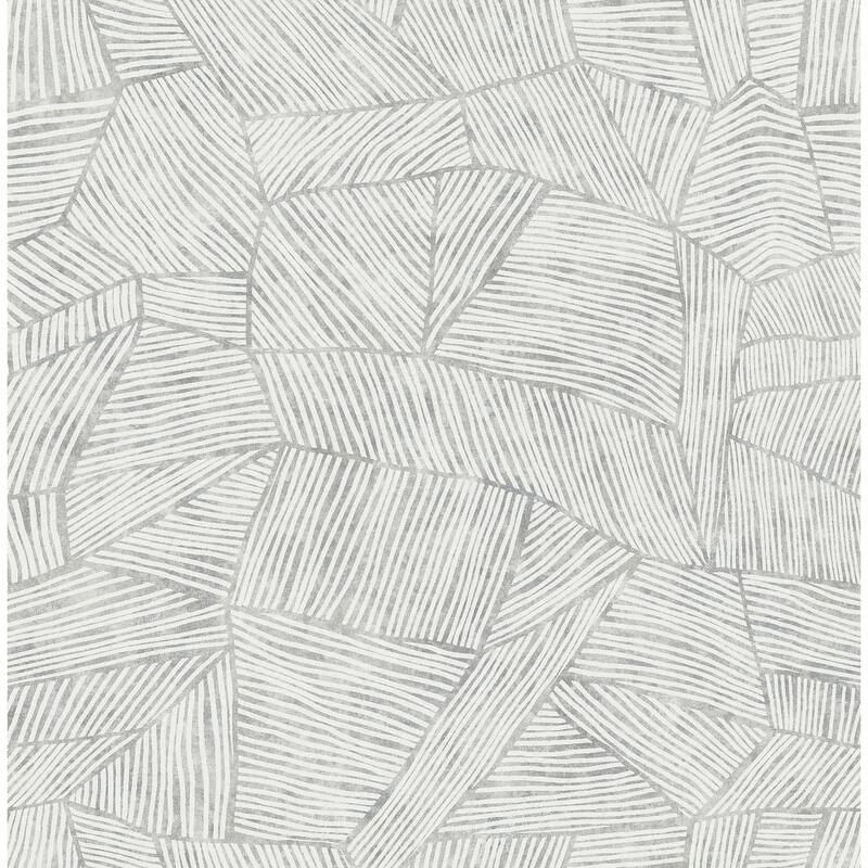 A-Street Prints Aldabra Grey TextuGeometric Wallpaper