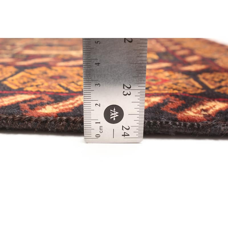 ECARPETGALLERY Hand-knotted Teimani Dark Brown Wool Rug - 2'9 x 4'5