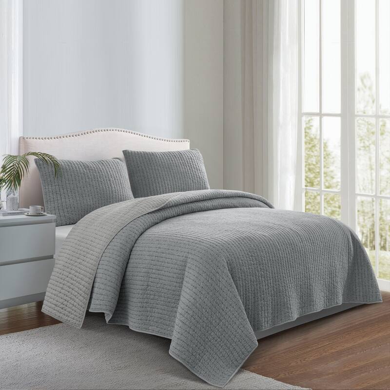 Cotton Reversible 3 Piece Quilt Set