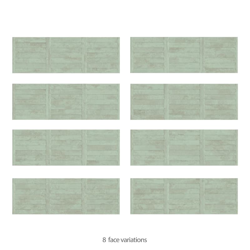 Merola Tile Habanera Decor Verde 11-7/8" x 35-1/2" Fluted Ceramic Wall Tile