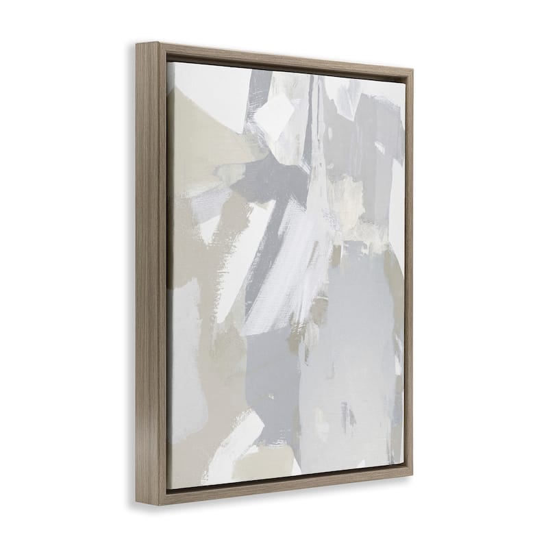 Stupell Neutral Tones Grey & Beige Framed Floater Canvas Wall Art Design By Rachel Springer