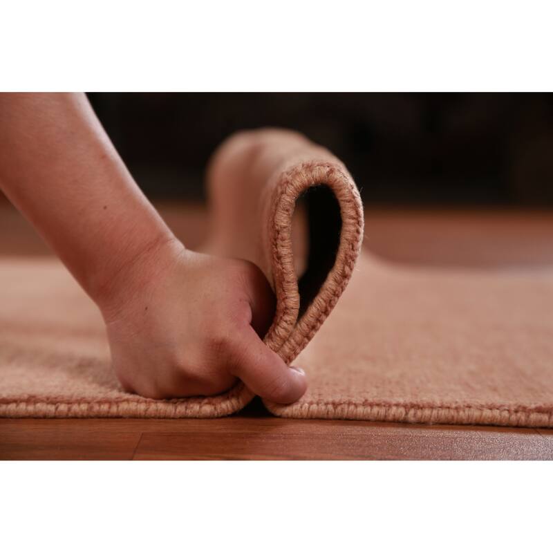 Hand Knotted Oriental 100% Wool Carpet Modern Solid Oranges & Rust Gabbeh Runner Rug - 10' 3'' X 3' 0''
