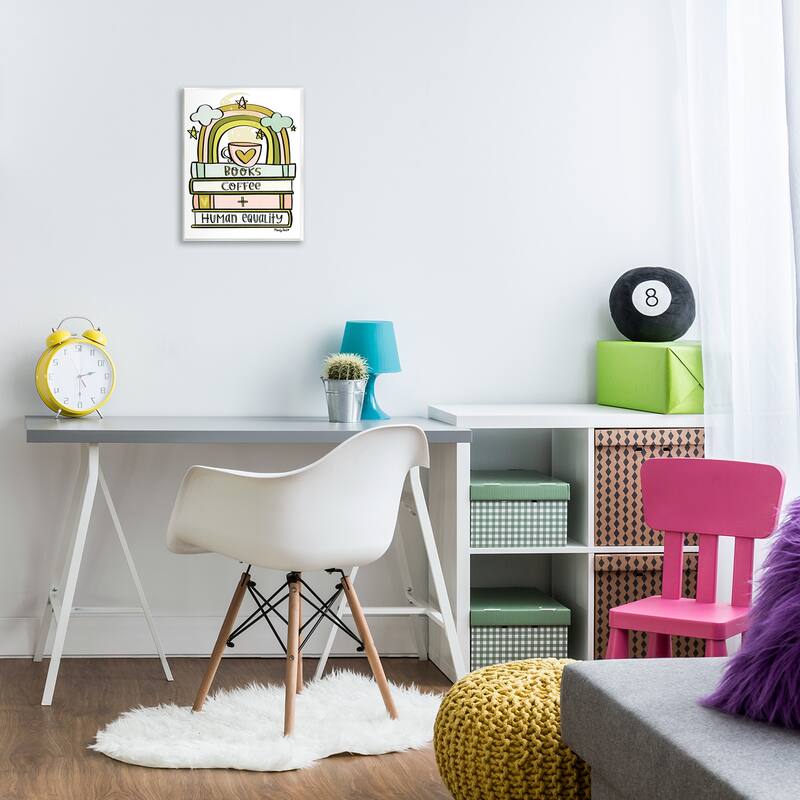 Stupell Books Coffee & Human Equality Wall Plaque Art Design By Mandy Ford Art + Illustration