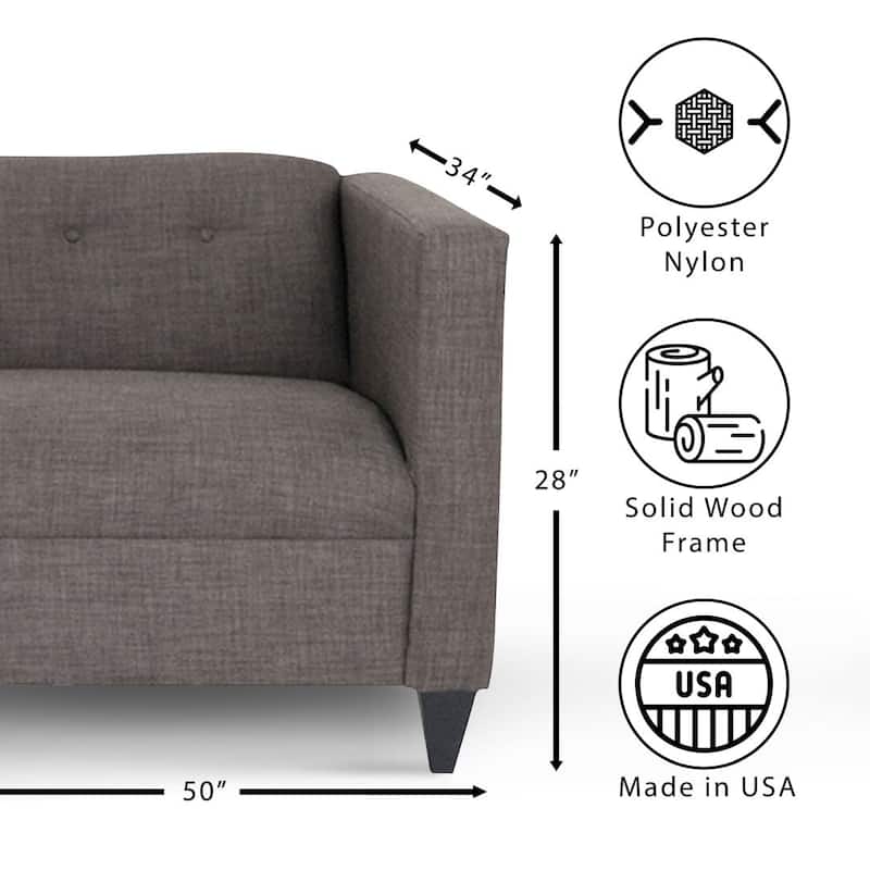 Coast to Coast Sofas Contemporary Loveseat Sofa Polyester Nylon Solid Wood Frame Upholstered