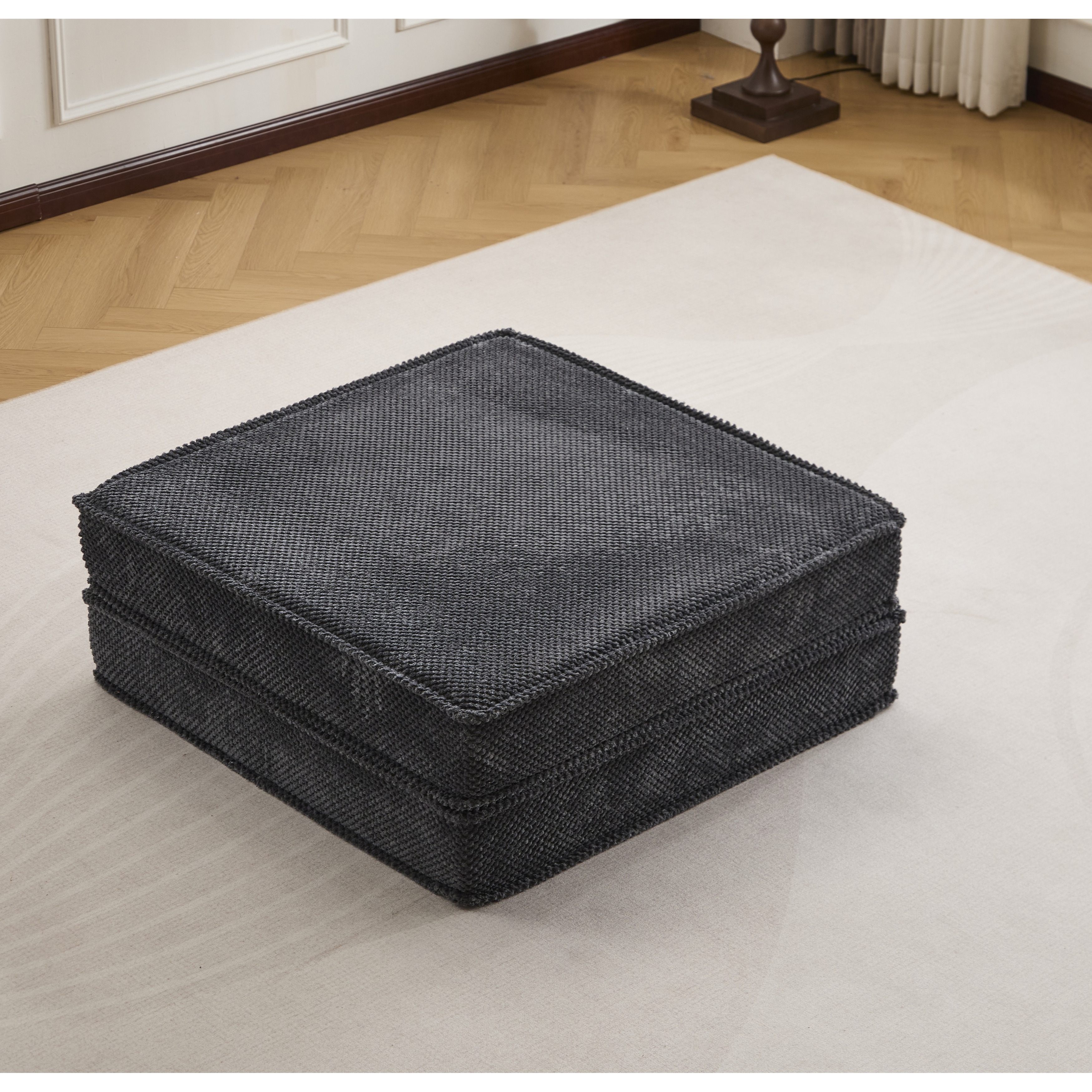 Compression Mahjong Sofa With Ottoman And Convertible Floor Sofa Bed Design