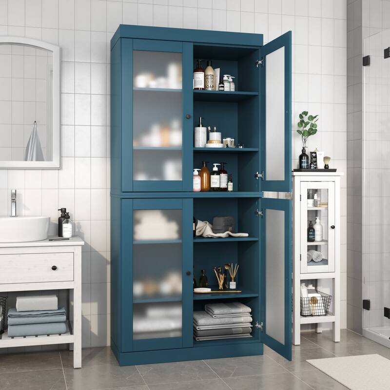 100% Solid Wood 32" Bathroom Cabinet with Optional Doors by Palace Imports