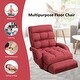 preview thumbnail 11 of 18, Costway Folding Floor Armchair w/ 6-position Adjustable Back & Lumbar - 69.5'' X 27'' X 5.5''