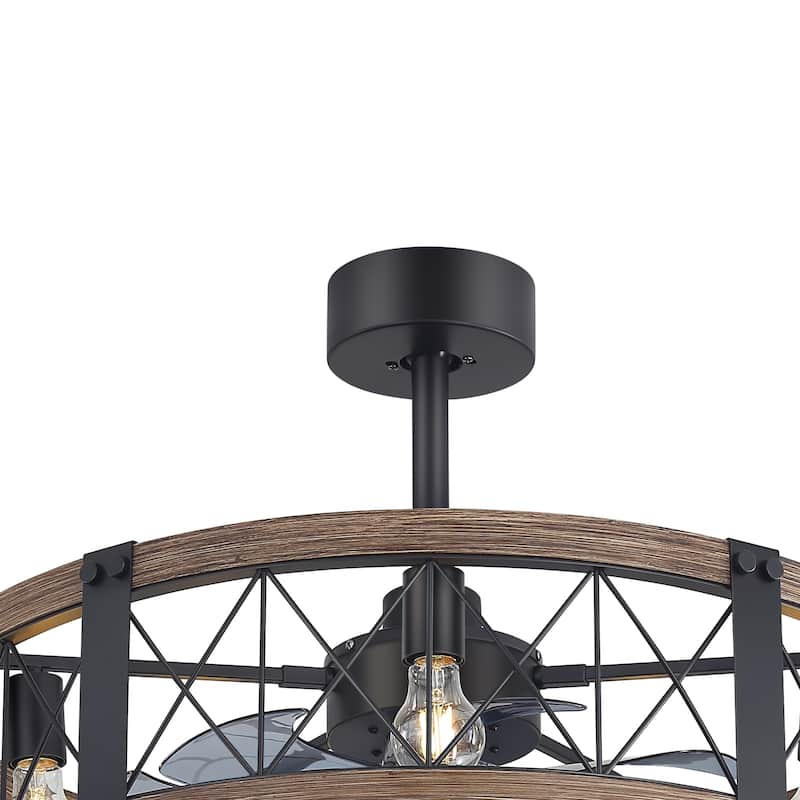 21-In LED Chandelier Ceiling Fan with Light Remote(3-blade)