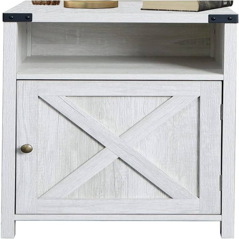 Table with Cabinet and Shelves - 18"D x 18"W x 24"H