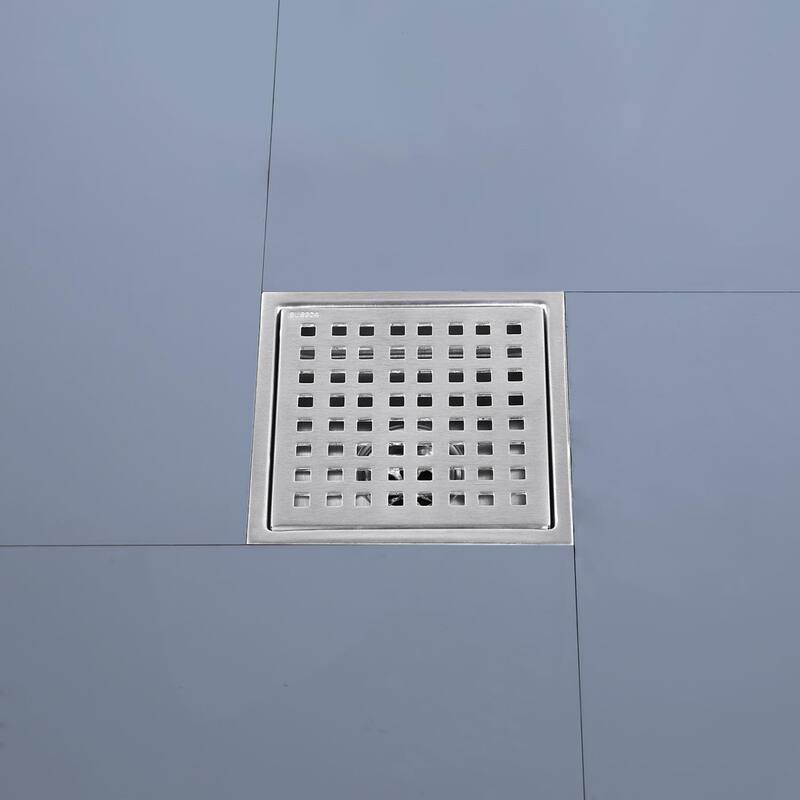 Topcraft 6-Inch Stainless Steel Square Floor Drain