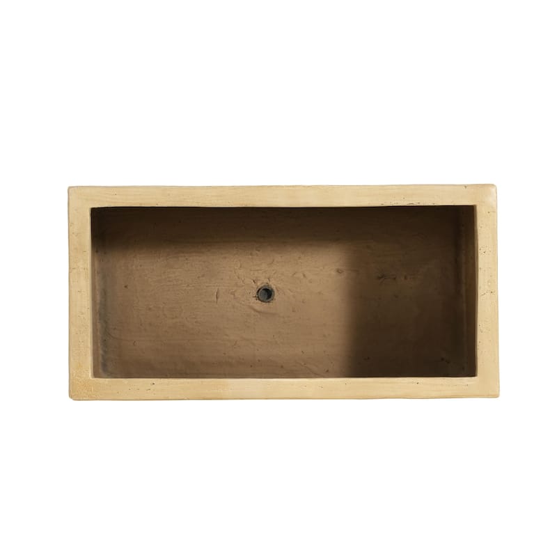 MGO Handmade Rectangle Planter Box, Antique Brown Finish