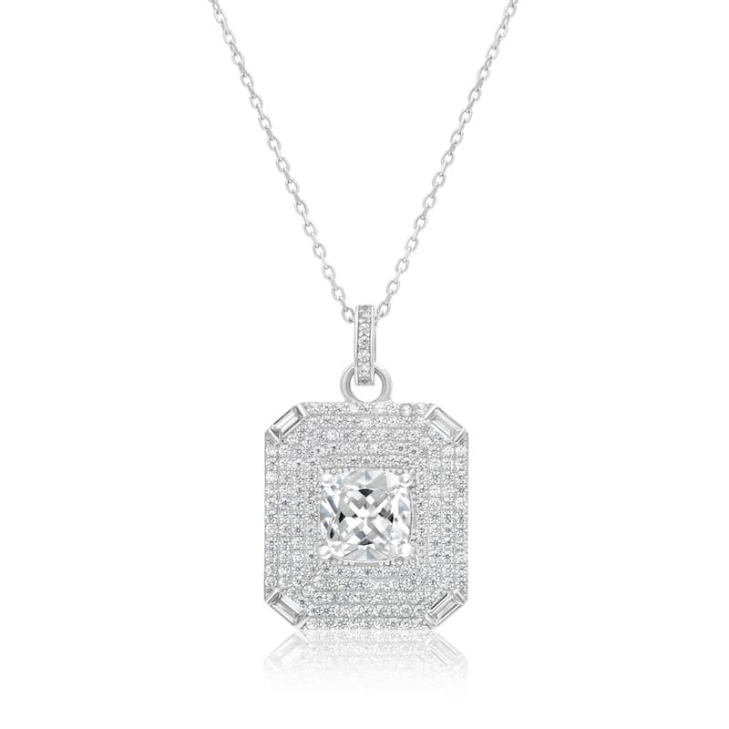 SHYMI Square Medallion Pendant - Silver