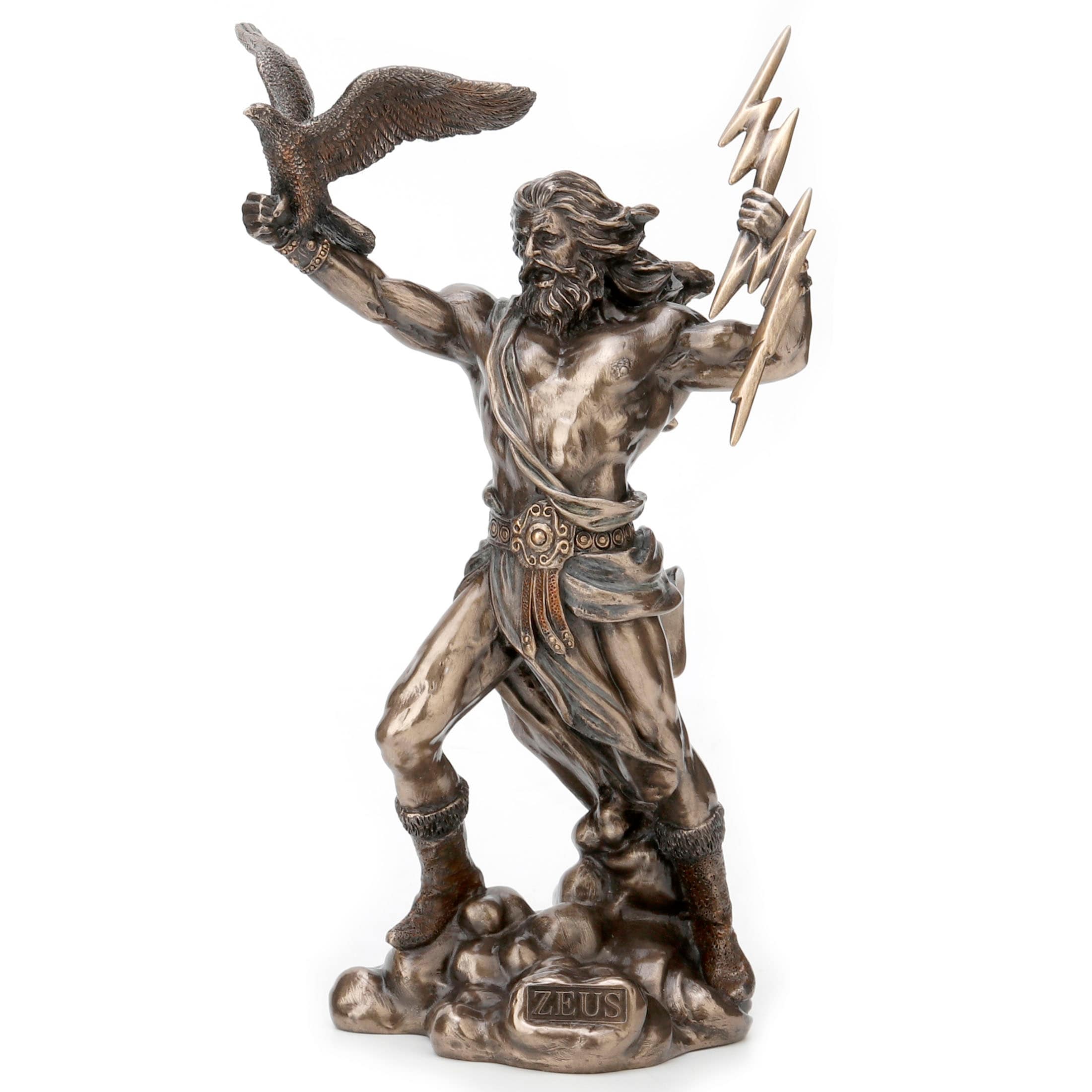 8.46 in H Greek God Zeus Figurine Poly Resin