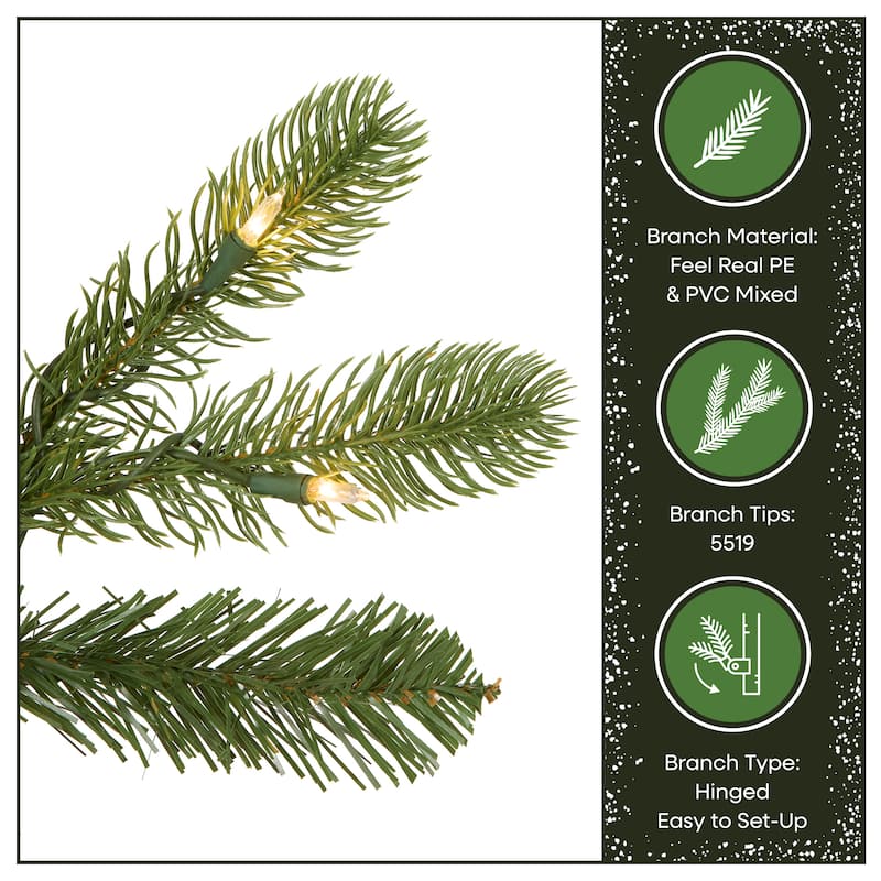 National Tree Company 12 ft. Downswept Douglas Fir Tree with Clear Lights - 12 Foot